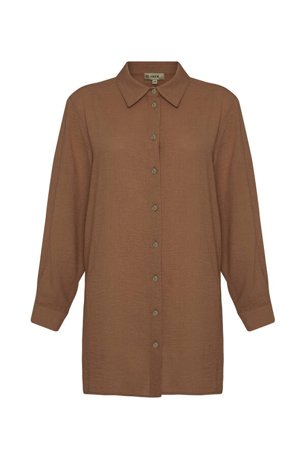 Kahverengi Basic Bluz - Aker