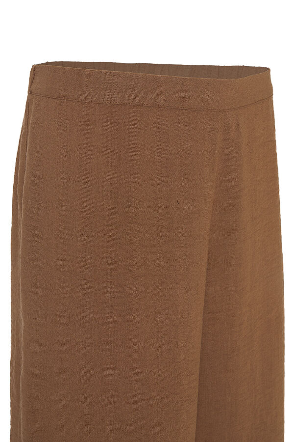 Kahverengi Bol Kesim Basic Pantolon - Aker (1)