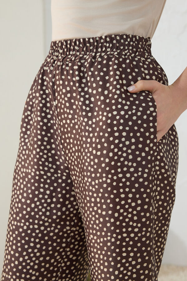 Kahverengi Desenli Pantolon - 5