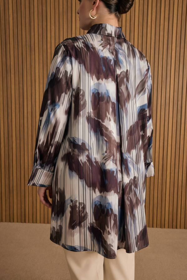 Kahverengi Desenli Tunik - 6