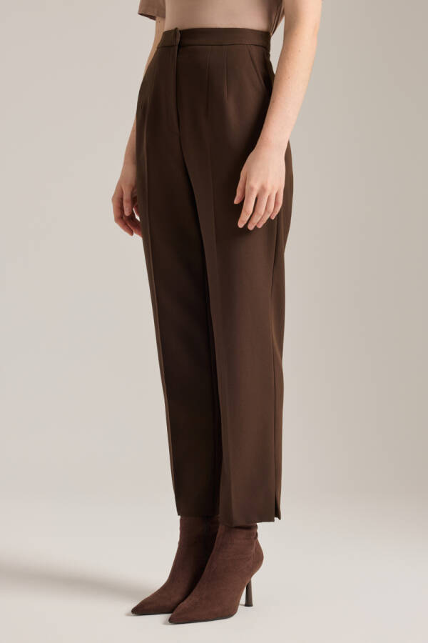Kahverengi Dokuma Pantolon - 5