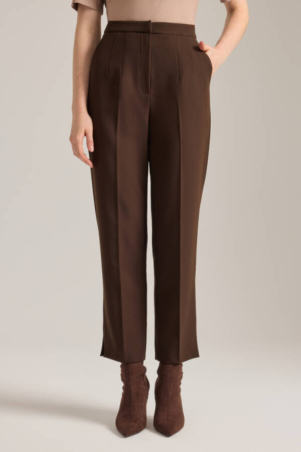 Kahverengi Dokuma Pantolon - 3