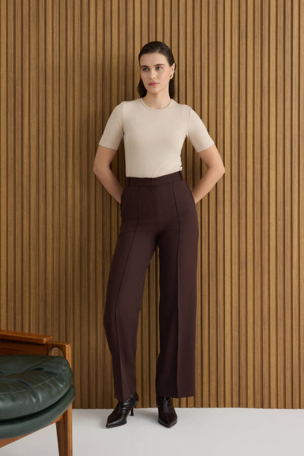 Kahverengi Dokuma Pantolon - Aker