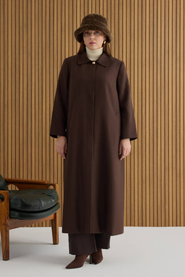 Kahverengi Dokuma Pardösü - Aker (1)