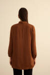 Kahverengi Dökümlü Tunik - 7