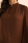 Kahverengi Dökümlü Tunik - 6