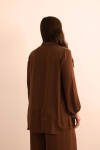 Kahverengi Dökümlü Tunik - 7