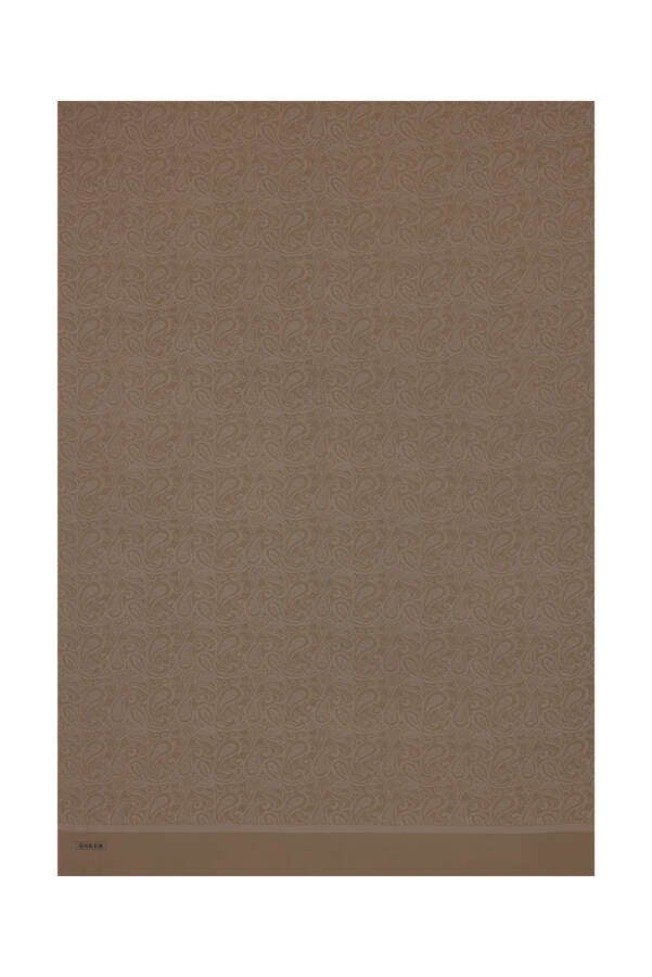 Kahverengi Etnik Desenli Jakar Şal - Aker