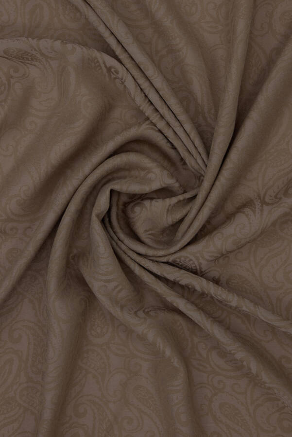 Kahverengi Etnik Desenli Jakar Şal - Aker (1)