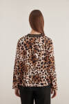 Kahverengi Garniliı Leopar Bluz - 6