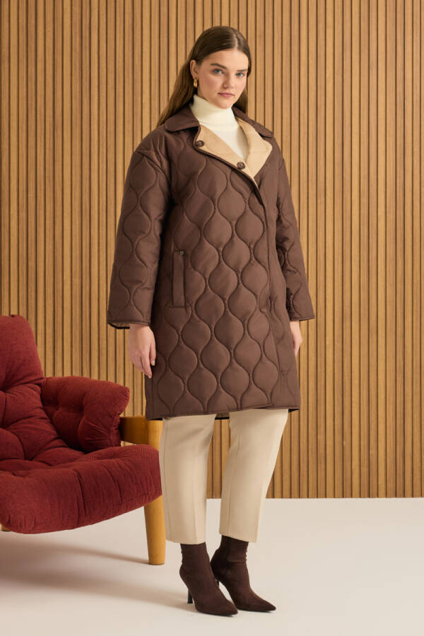 Kahverengi Kapitone Mont - 3