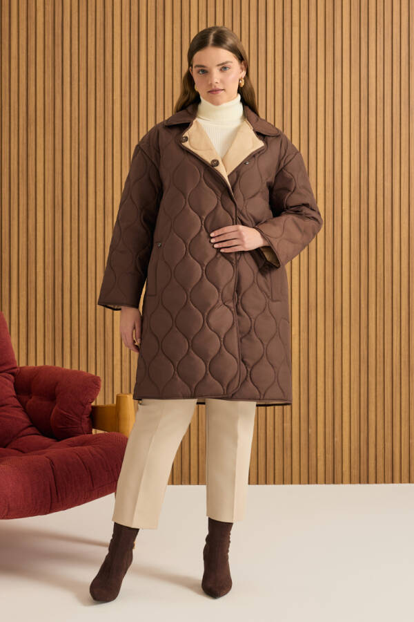 Kahverengi Kapitone Mont - Aker