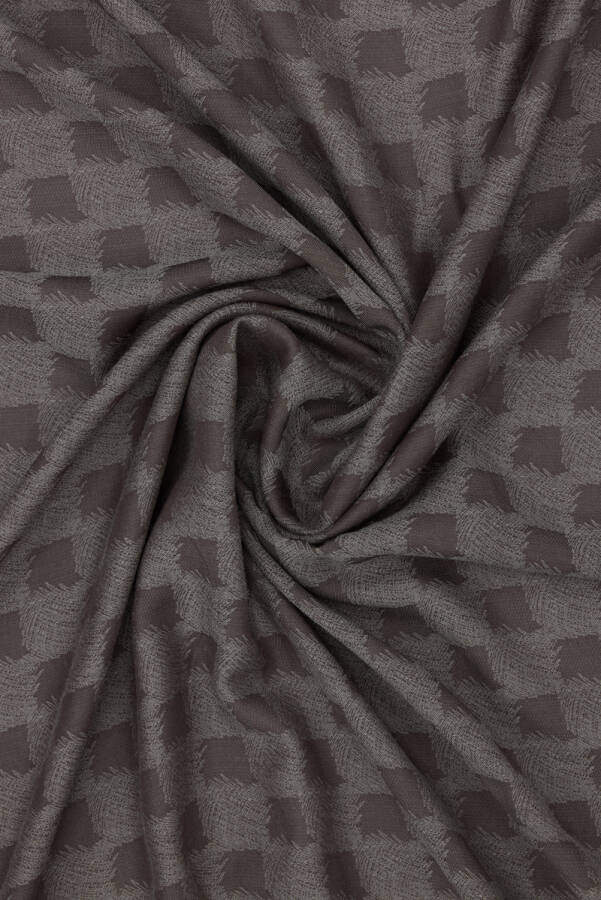 Kahverengi Kare Jakar Şal - 2