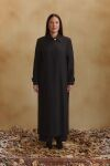 Kahverengi Kazayağı Desenli Pardösü - 3