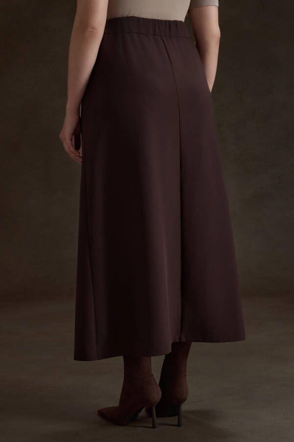 Kahverengi Kemeri Tokalı Etek - 6