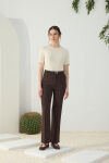 Kahverengi Kemerli Klasik Pantolon - 2