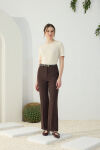 Kahverengi Kemerli Klasik Pantolon - 3