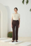 Kahverengi Kemerli Klasik Pantolon - 4