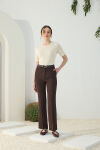 Kahverengi Kemerli Klasik Pantolon - 5