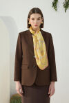 Kahverengi Klasik Blazer Ceket - 2