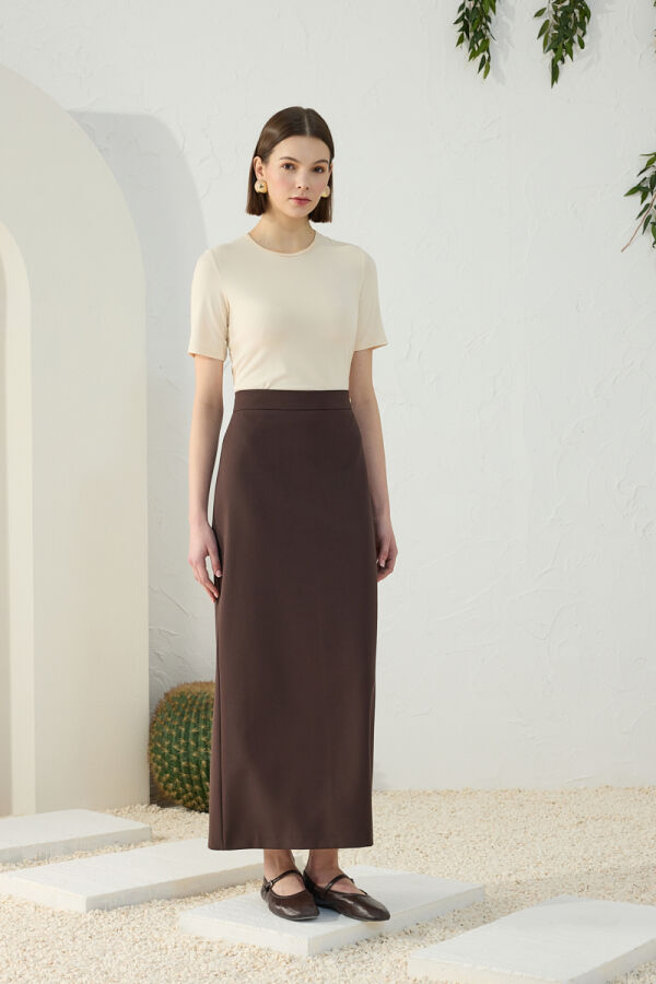 Kahverengi Klasik Kalem Etek - 3