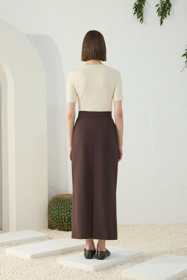 Kahverengi Klasik Kalem Etek - 6