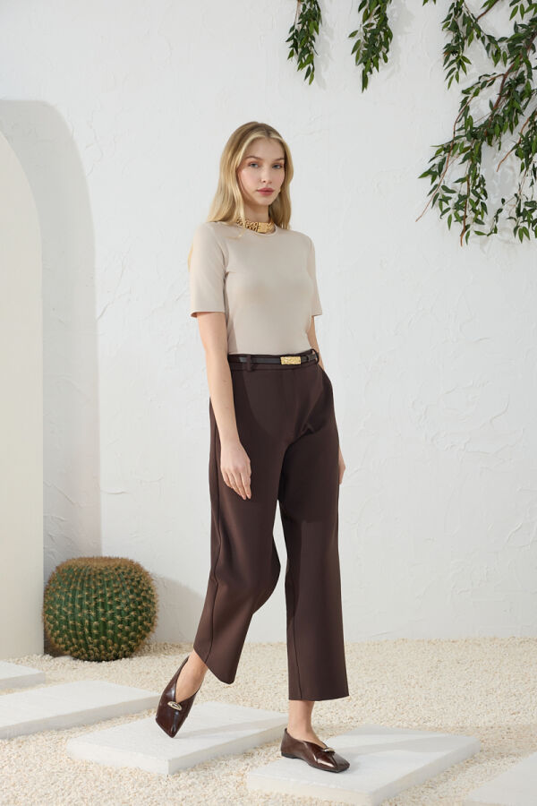 Kahverengi Klasik Pantolon - 3