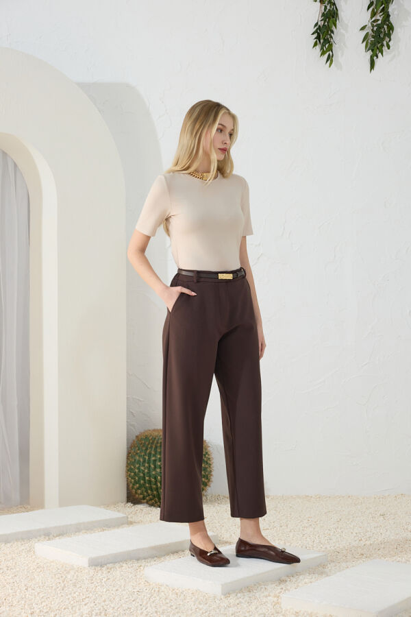 Kahverengi Klasik Pantolon - 5
