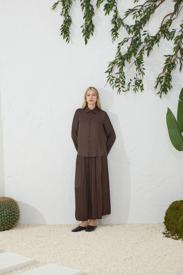 Kahverengi Klasik Tunik - 1