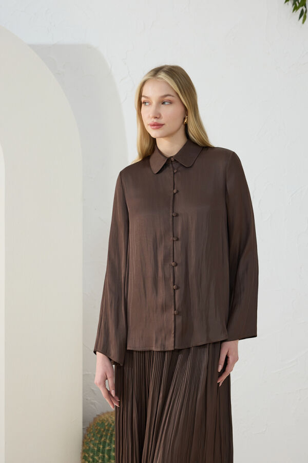 Kahverengi Klasik Tunik - 3