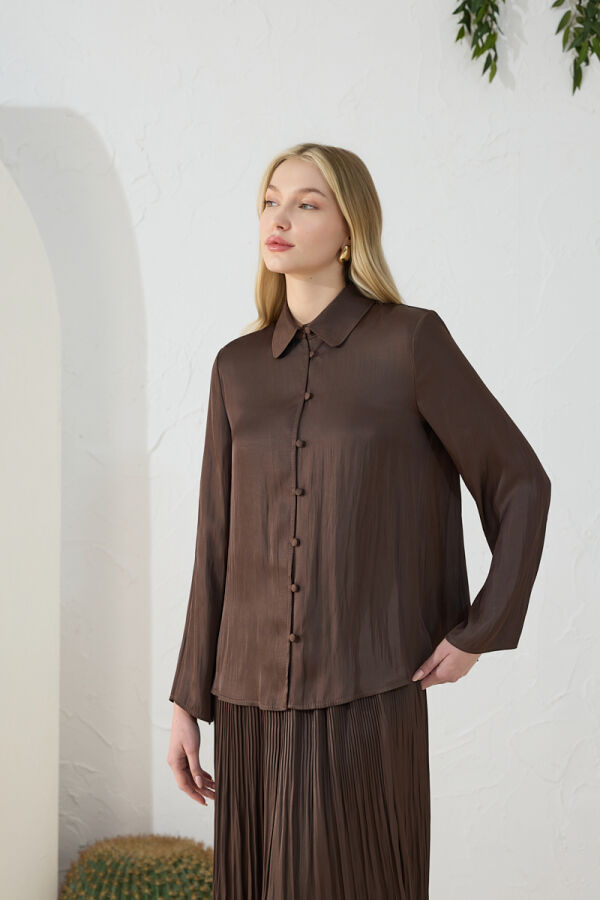 Kahverengi Klasik Tunik - 4