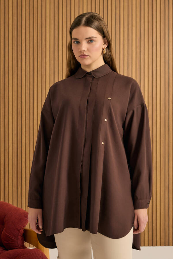 Kahverengi Koza Logolu Modal Tunik - 2