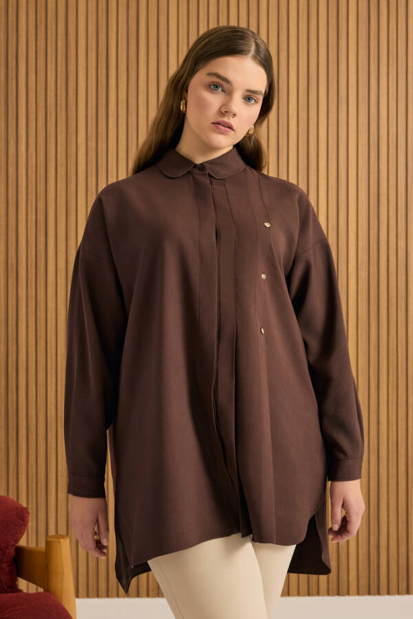 Kahverengi Koza Logolu Modal Tunik - 3