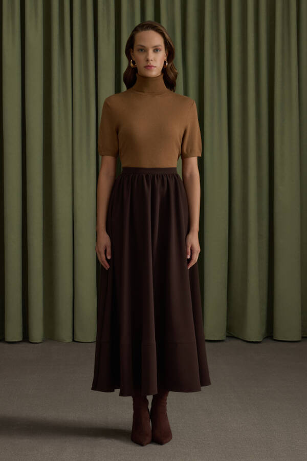 Kahverengi Krep Etek - Aker (1)