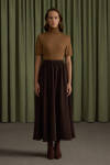 Kahverengi Krep Etek - 2