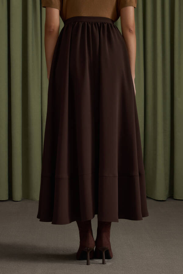 Kahverengi Krep Etek - 6