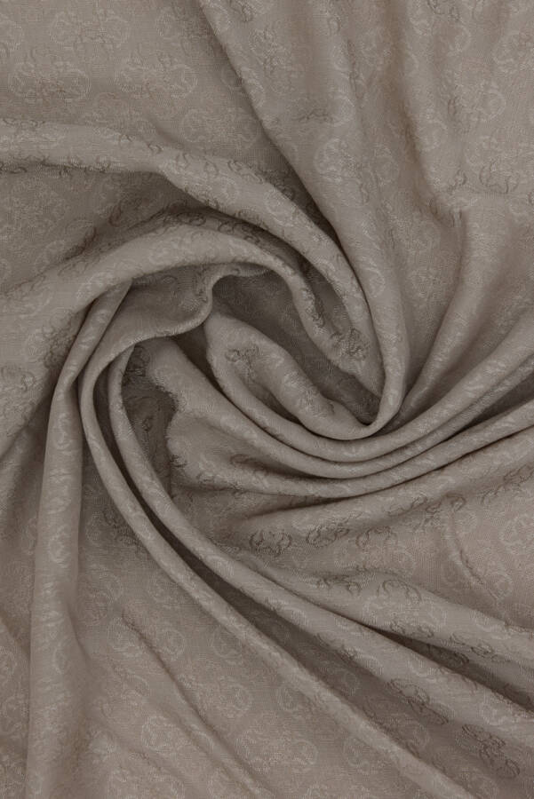 Kahverengi Monogram Jakar Eşarp - Aker (1)