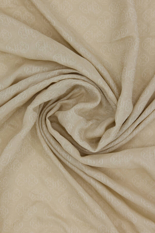 Kahverengi Monogram Jakar Eşarp - Aker (1)