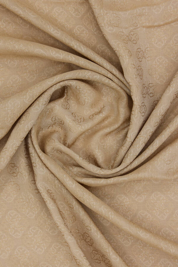 Kahverengi Monogram Jakar Eşarp - Aker (1)