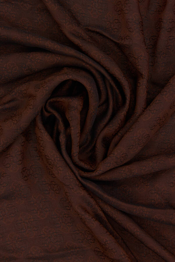 Kahverengi Monogram Jakar Eşarp - 2