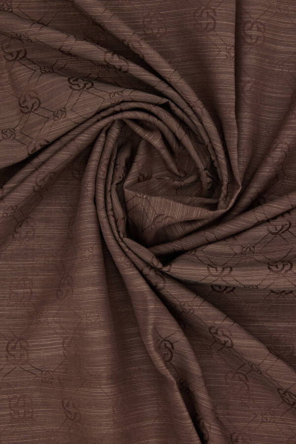 Kahverengi Monogram Jakar Eşarp - 2