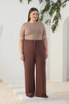 Kahverengi Örme Rahat Pantolon - 3