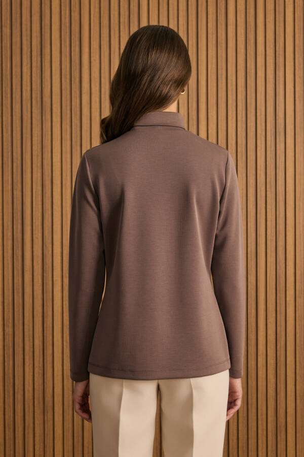 Kahverengi Örme Rayon Body - 4