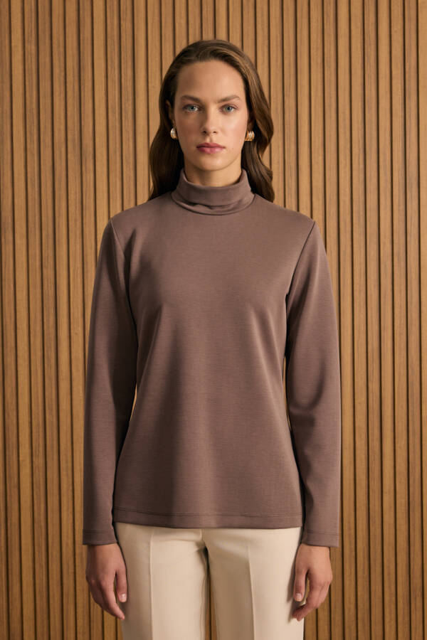 Kahverengi Örme Rayon Body - 1