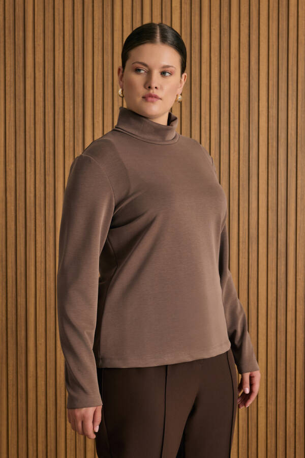 Kahverengi Örme Rayon Body - 1