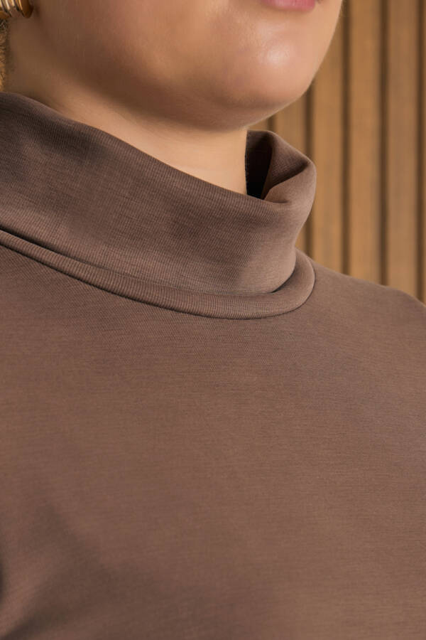 Kahverengi Örme Rayon Body - 4
