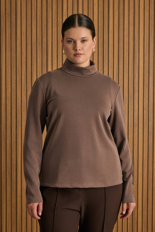 Kahverengi Örme Rayon Body - 2