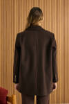 Kahverengi Oversize Fit Kalın Ceket - 7