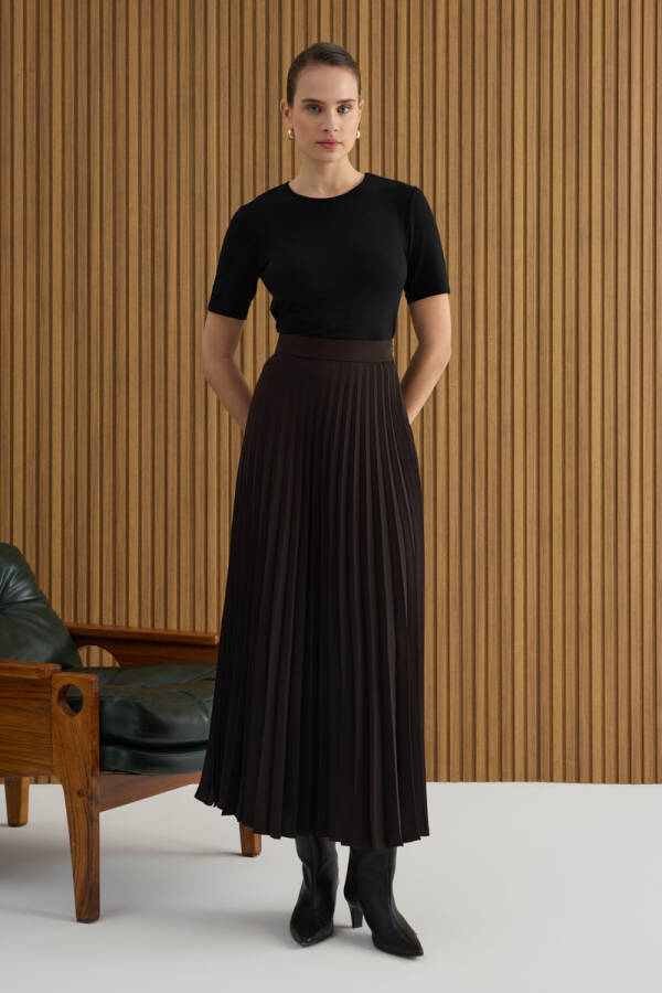 Kahverengi Pilise Etek - Aker