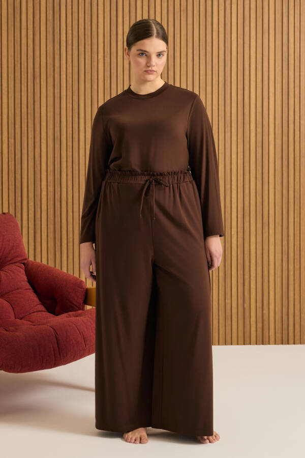 Kahverengi Rayon Pijama Altı - Aker (1)